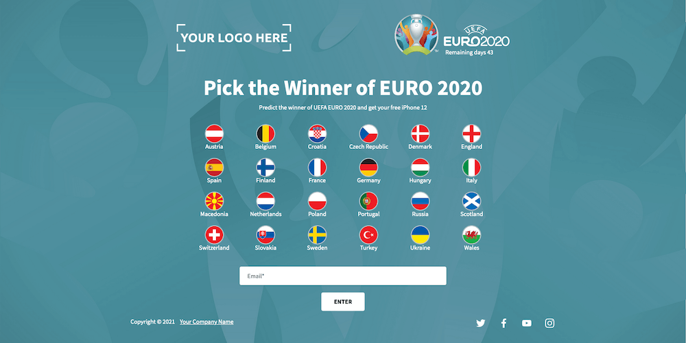 UEFA EURO 2020 Landing Page
